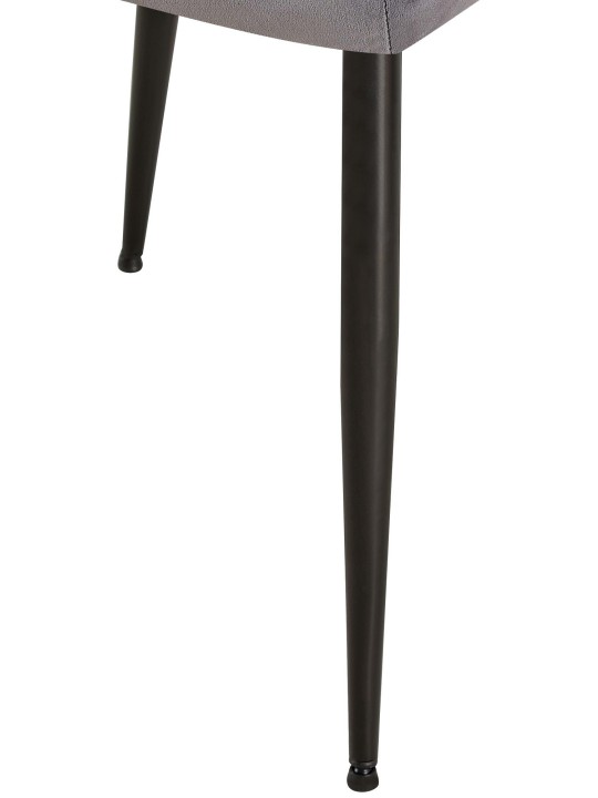 Set van 2 eetkamerstoelen Emia fluweel, grijs