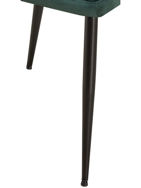 Set van 2 eetkamerstoelen Emia fluweel, groen