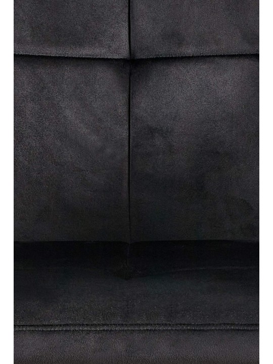 Set van 2 eetkamerstoelen Emia fluweel, zwart