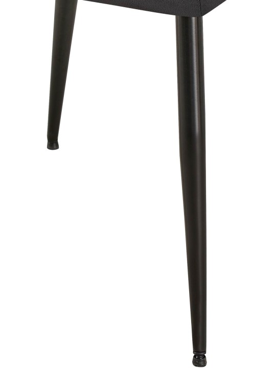 Set van 2 eetkamerstoelen Emia fluweel, zwart