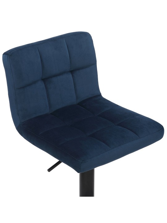 Barkruk Feni fluweel, blauw