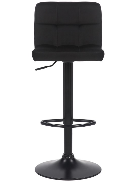 Barkruk Feni fluweel, zwart