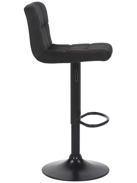 Barkruk Feni fluweel, zwart