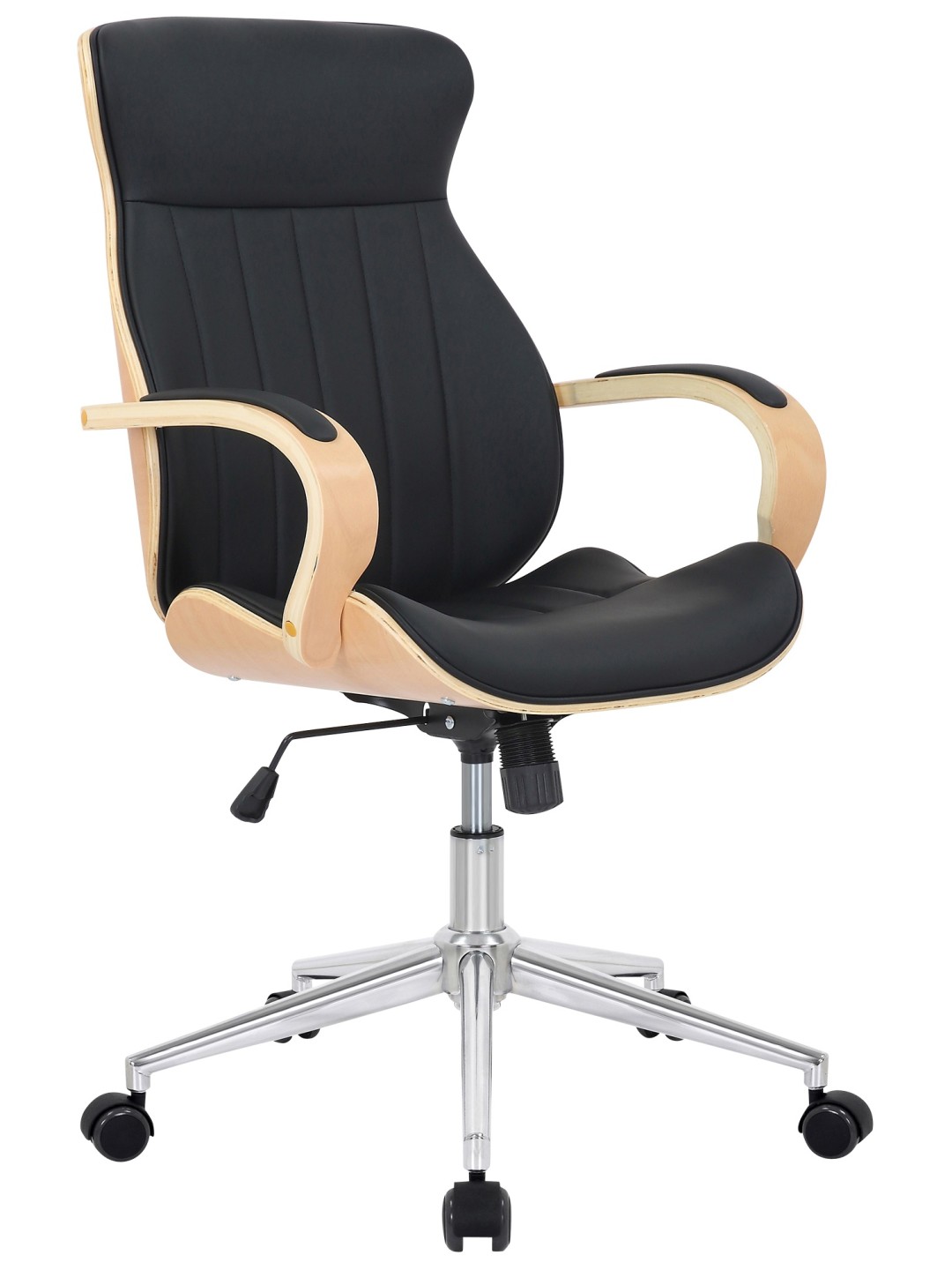 Bureaustoel Melilla kunstleer, naturel/zwart