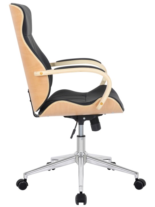 Bureaustoel Melilla kunstleer, naturel/zwart