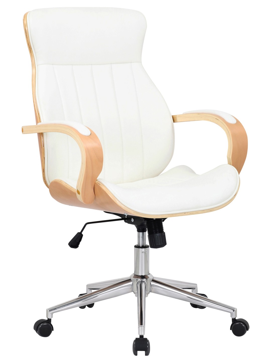 Bureaustoel Melilla kunstleer, naturel/wit