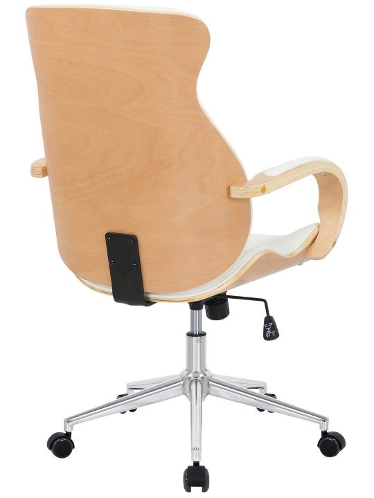 Bureaustoel Melilla kunstleer, naturel/wit