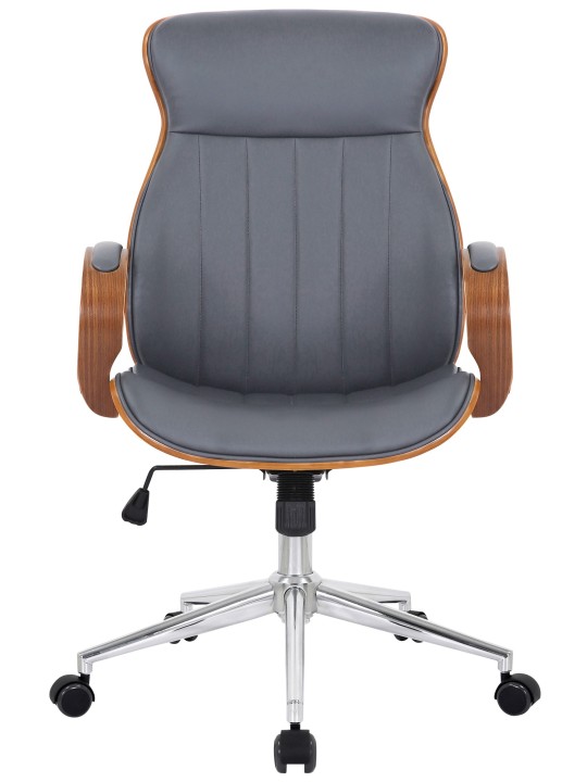 Bureaustoel Melilla kunstleer, walnoot/grijs