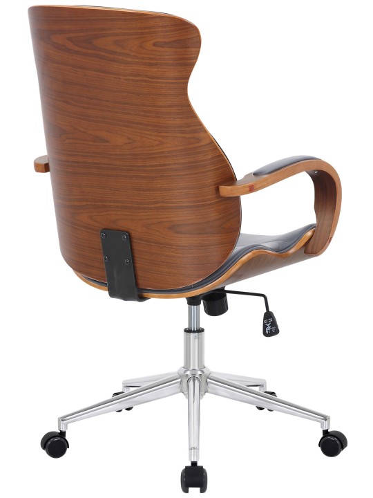 Bureaustoel Melilla kunstleer, walnoot/grijs