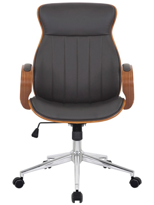 Bureaustoel Melilla kunstleer, walnoot/bruin