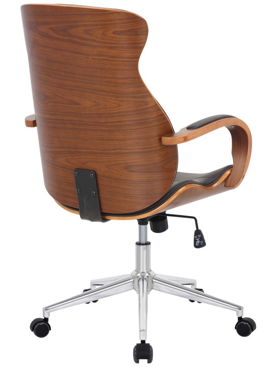 Bureaustoel Melilla kunstleer, walnoot/bruin