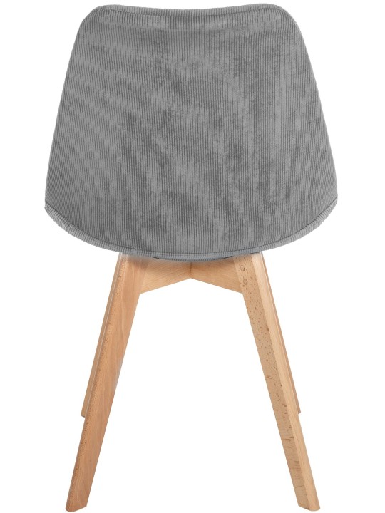 Set van 4 stoelen Linares Cord, grijs