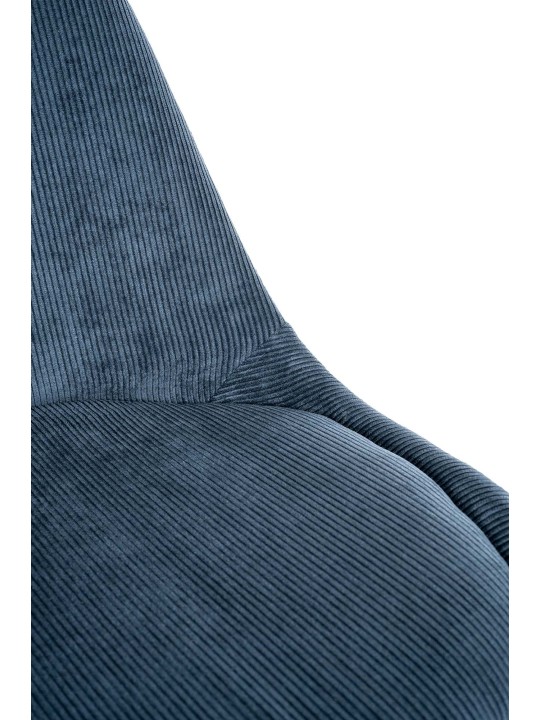 Set van 4 stoelen Linares Cord, donkerblauw