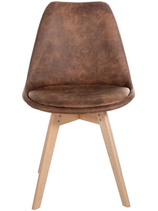 Set van 4 stoelen Linares Vintage, bruin