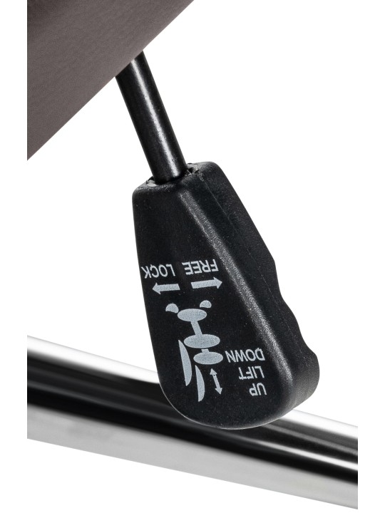 Bureaustoel Mollis echt leer, koffie