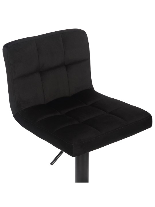 Set van 4 barkrukken Feni fluweel, zwart Set van 4 barkrukken Feni fluweel, zwart