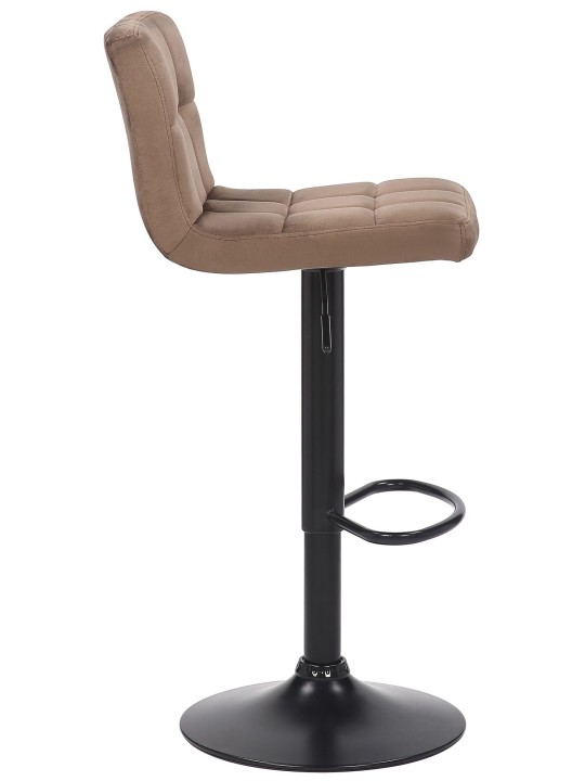 Set van 4 barkrukken Feni fluweel, bruin