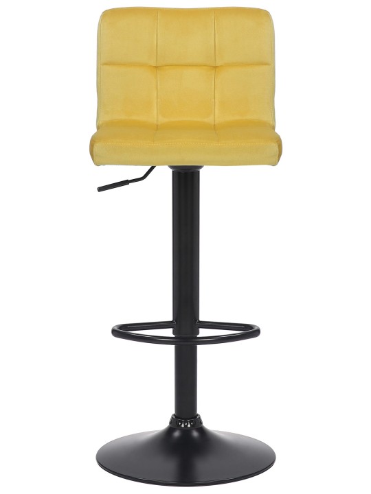 Set van 4 barkrukken Feni fluweel, geel