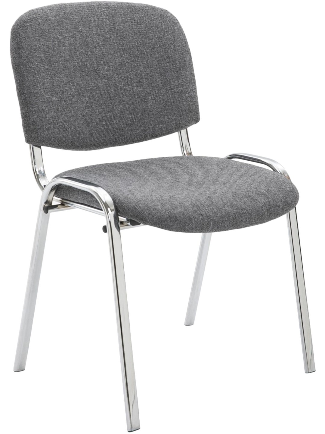 Bezoekersstoel Ken C stof, grijs