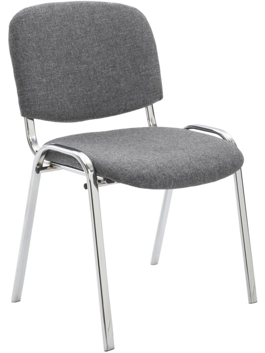 Bezoekersstoel Ken C stof, grijs