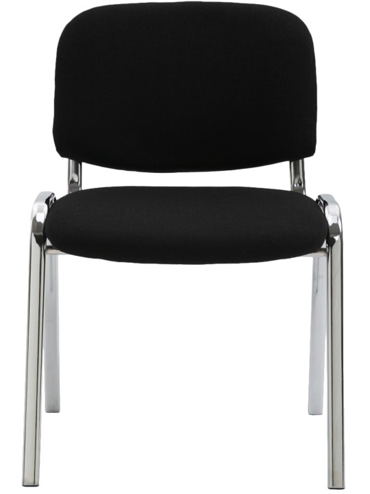 Bezoekersstoel Ken C stof, zwart