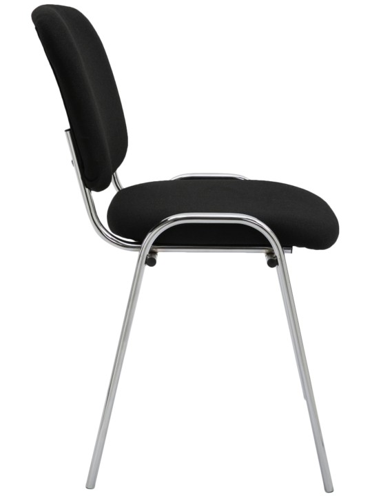 Bezoekersstoel Ken C stof, zwart
