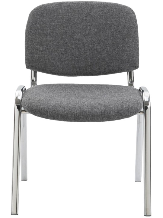 Bezoekersstoel Ken C stof, grijs