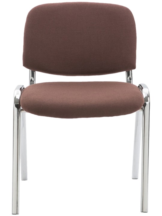 Bezoekersstoel Ken C stof, bruin