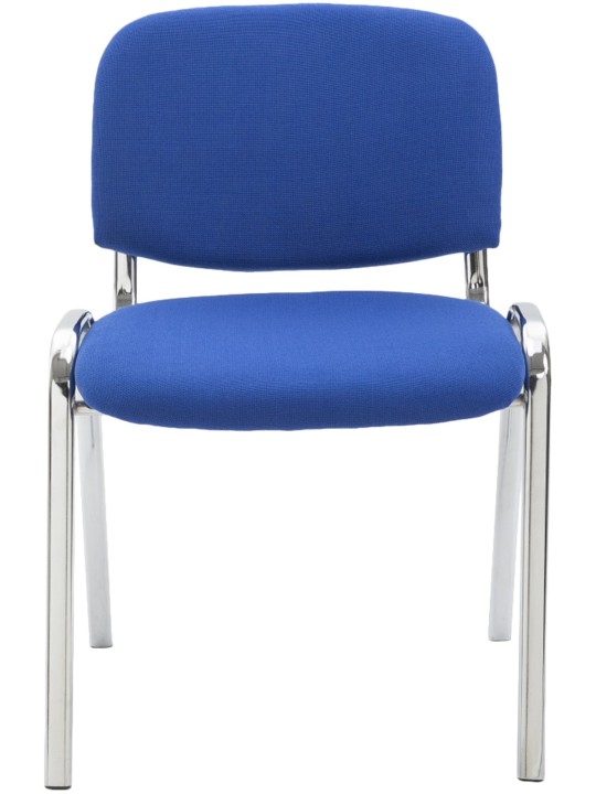 Bezoekersstoel Ken C stof, blauw