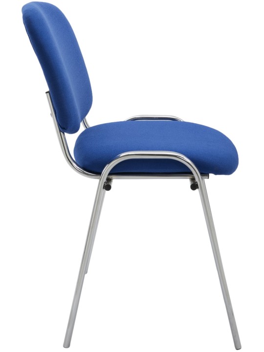 Bezoekersstoel Ken C stof, blauw