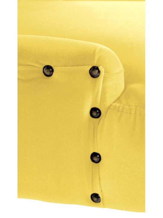 Eetkamerstoel Aberdeen fluweel antiek, geel