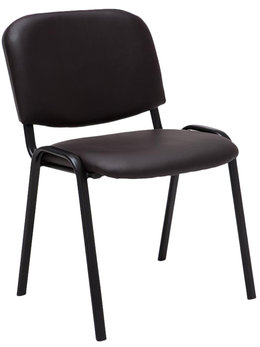 Bezoekersstoel Ken kunstleer, bruin