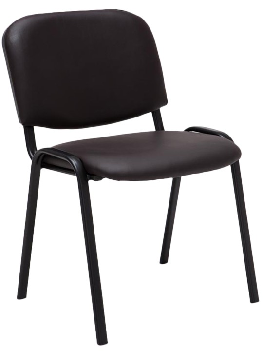 Bezoekersstoel Ken kunstleer, bruin