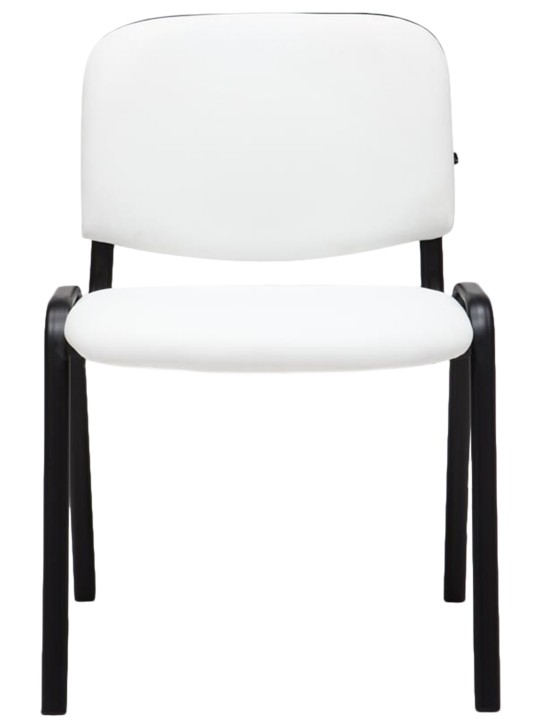 Bezoekersstoel Ken kunstleer, wit