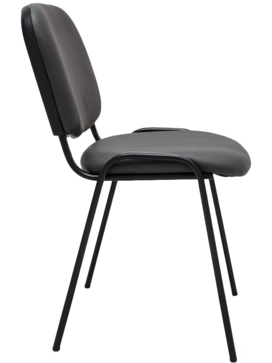 Bezoekersstoel Ken kunstleer, grijs