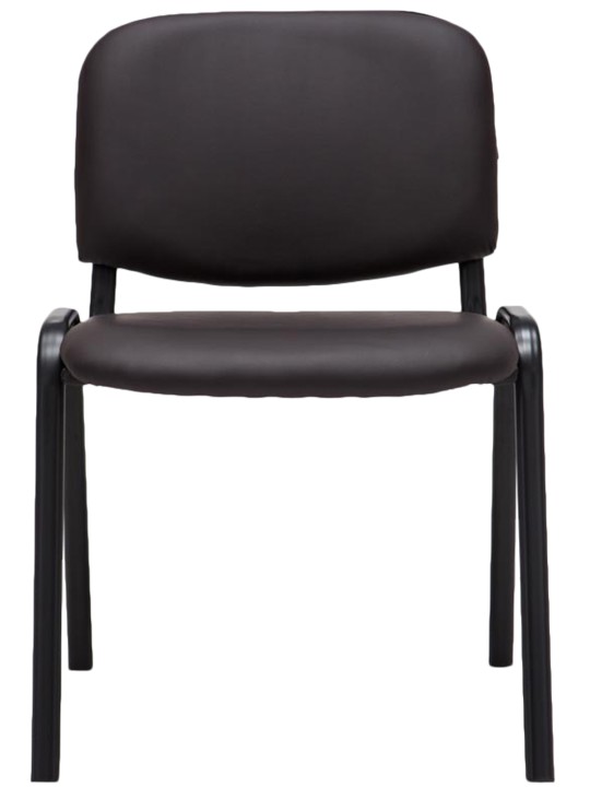 Bezoekersstoel Ken kunstleer, bruin