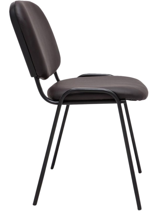 Bezoekersstoel Ken kunstleer, bruin