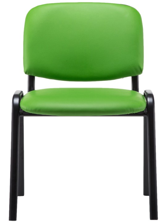 Bezoekersstoel Ken kunstleer, groen