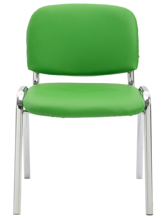 Bezoekersstoel Ken C kunstleer, groen