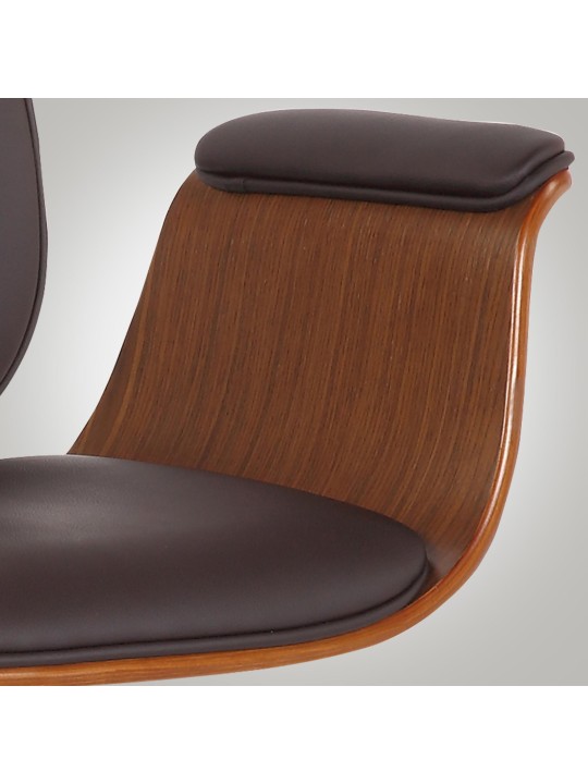 Bureaustoel Kemberg kunstleer, walnoot/bruin Bureaustoel Kemberg kunstleer, walnoot/bruin