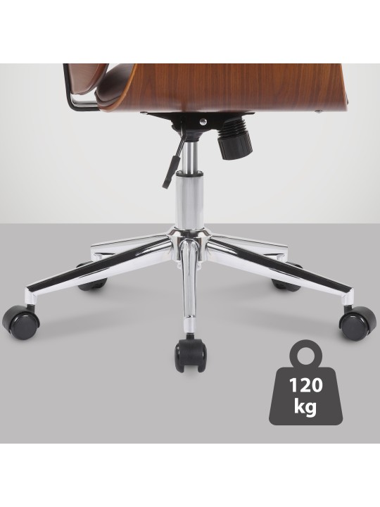 Bureaustoel Kemberg kunstleer, walnoot/bruin Bureaustoel Kemberg kunstleer, walnoot/bruin