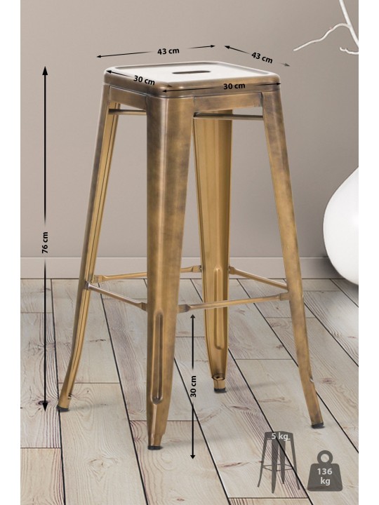 Barkruk Joshua V2, goud