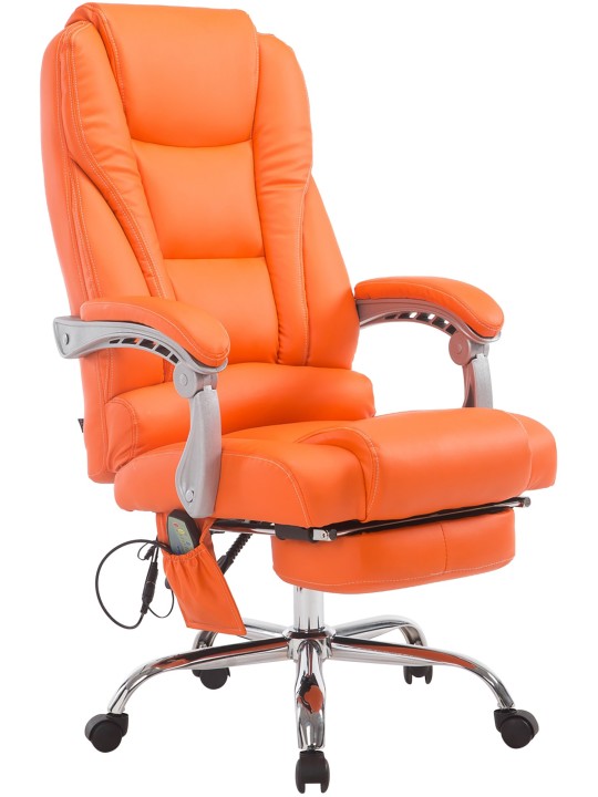 Pacific bureaustoel met massagefunctie V2, oranje