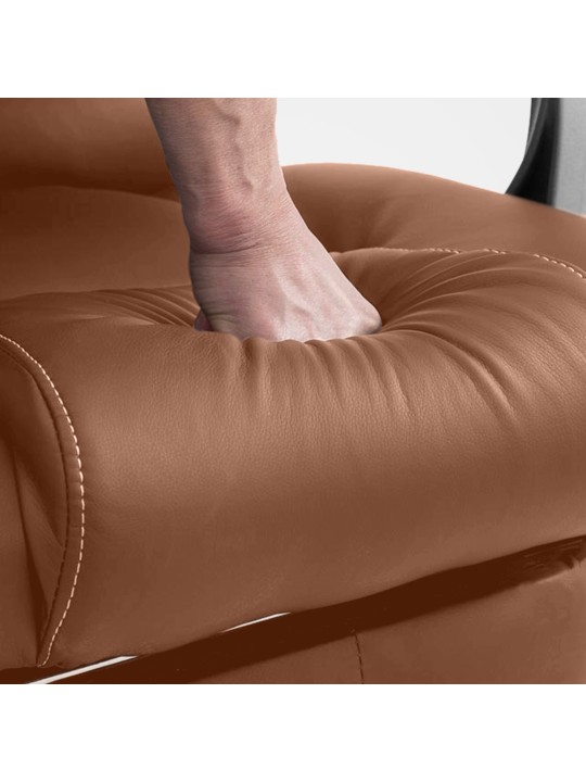 Bureaustoel Pacific met massagefunctie V2 kunstleer, lichtbruin