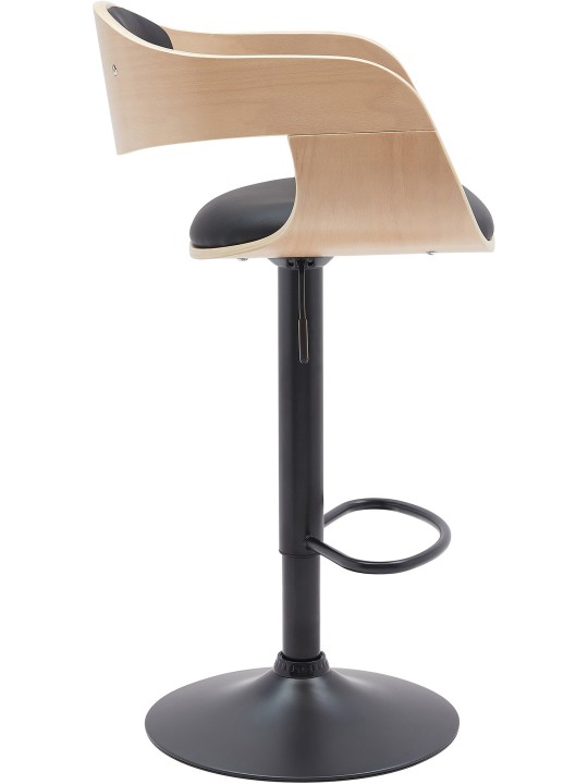 Set van 2 barkrukken Kingston B kunstleer, naturel/zwart