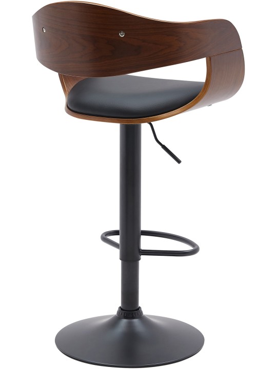 Set van 2 barkrukken Kingston B kunstleer, walnoot/zwart