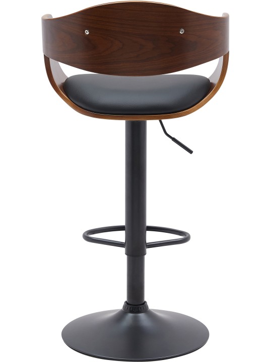 Set van 2 barkrukken Kingston B kunstleer, walnoot/zwart