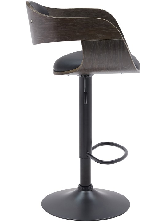 Set van 2 barkrukken Kingston B kunstleer, zwart/grijs