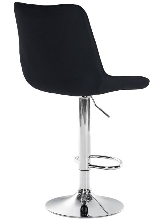 Set van 2 barkrukken Toni stof chroom, zwart Set van 2 barkrukken Toni stof chroom, zwart