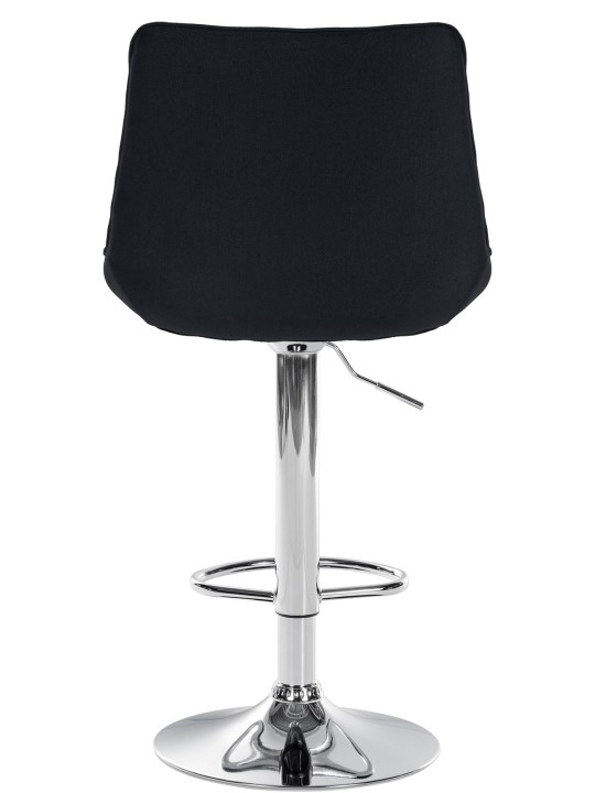 Set van 2 barkrukken Toni stof chroom, zwart Set van 2 barkrukken Toni stof chroom, zwart